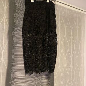 Black LACE Skirt with built-in shorts
